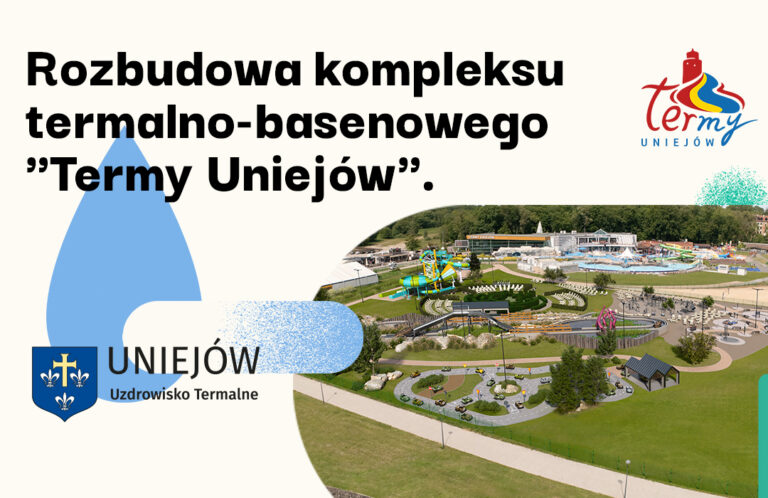 Zaproszenie na uroczystość wmurowania kamienia węgielnego pod rozbudowę Term Uniejów