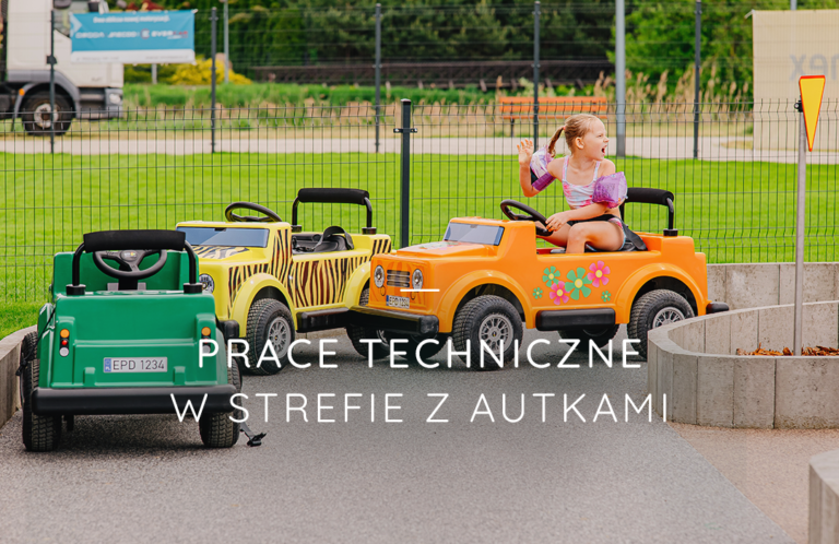 Prace techniczne w strefie z autkami
