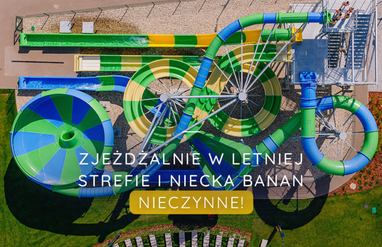 Awaria niecki banan i zjeżdżalni w nowej strefie