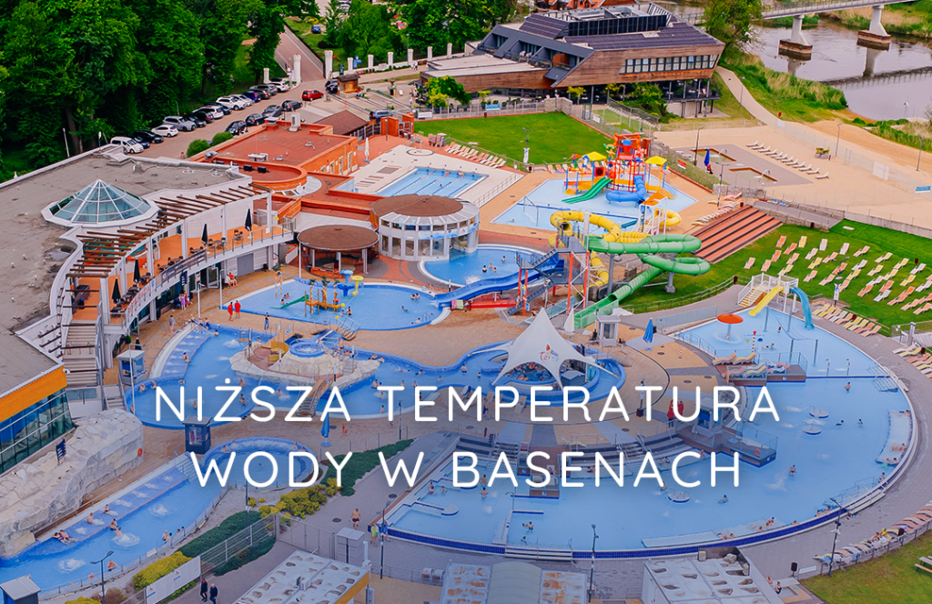 Niższa temperatura wody w basenach